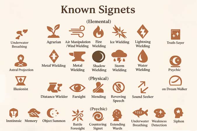 انواع سیگنت‌های معروف (بر اساس نوع قدرت)